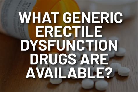 what generic ed drugs are available